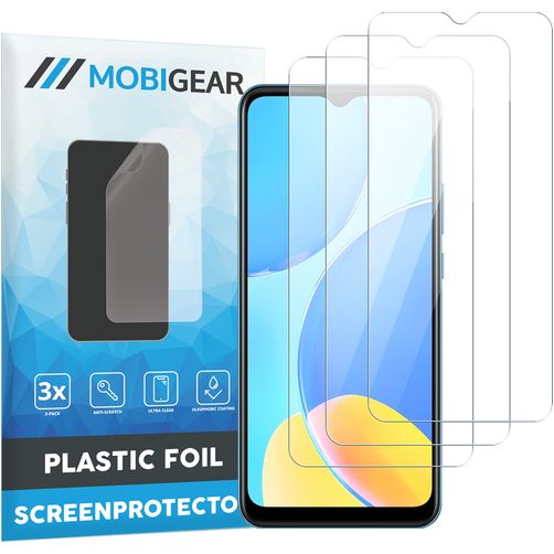 Mobigear OPPO A15 Displayschutz Schutzfolie - Hüllenfreundlich (3er Pack)