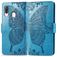 Mobigear Butterfly Samsung Galaxy A40 Hülle Klapphülle Geldbörse - Blau