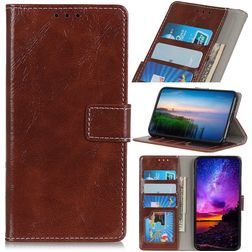 Mobigear Basic Samsung Galaxy A20e Hülle Klapphülle Geldbörse - Braun