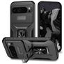 Mobigear Armor Ring Cam Slide Google Pixel 9 Pro XL Hülle Hardcase Backcover Stoßfest mit Ringhalter und Kamera Slider - Schwarz