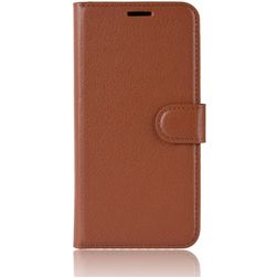 Mobigear Classic Samsung Galaxy A6 Plus (2018) Hülle Klapphülle Geldbörse - Cognac