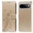 Mobigear Flowers Google Pixel 11 Pro XL Hülle Klapphülle Geldbörse - Gold