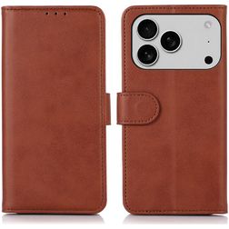 Mobigear Wallet iPhone 17 Pro Hülle Klapphülle Geldbörse - Braun
