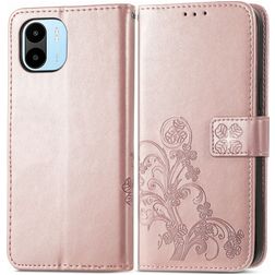 Mobigear Clover Xiaomi Redmi A1 4G Hülle Klapphülle Geldbörse - Roségold