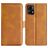 Mobigear Slim Magnet Motorola Moto E13 Hülle Klapphülle Geldbörse - Cognac