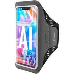 Mobiparts Comfort Fit Handyhalterung Joggen Huawei Mate 20 Lite Sporthülle Neopren Sportarmband - Schwarz