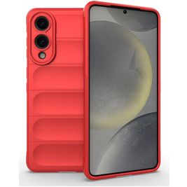 Mobigear Bumpy Samsung Galaxy S25 Edge Hülle Flexibles TPU Backcover - Rot