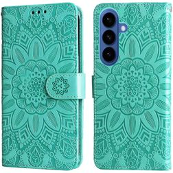 Mobigear Sunflower Samsung Galaxy S26 Plus Hülle Klapphülle Geldbörse - Grün