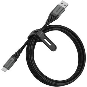 Otterbox Nylon Braided USB-A auf USB-C Kabel 2 Meter - Schwarz