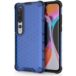 Mobigear Honeycomb Xiaomi Mi 10 Hardcase Backcover Shockproof - Blau