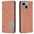 Mobigear Rhombus Slim iPhone 15 Plus Hülle Klapphülle - Braun