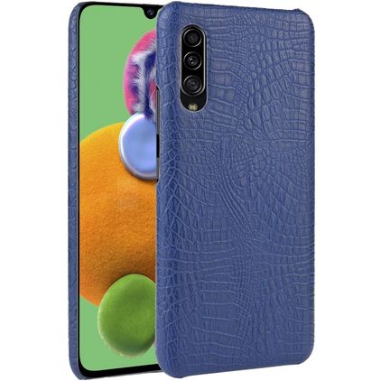 Mobigear Croco Samsung Galaxy A90 Hülle Hardcase Backcover - Blau