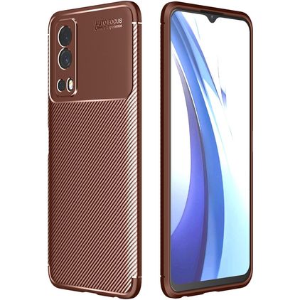 Mobigear Racing Vivo Y52 Hülle Flexibles TPU Backcover - Braun