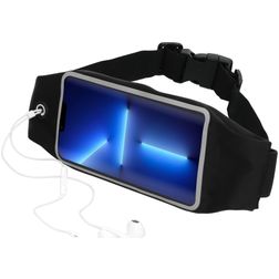 Mobiparts Comfort Fit Belt Handyhalterung Joggen iPhone 13 Pro Max Sporthülle Neopren Gürtel - Schwarz