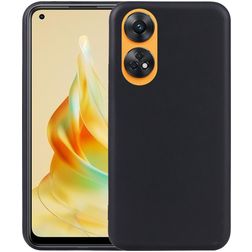 Mobigear Colors OPPO Reno 8T 4G Hülle Flexibles TPU Backcover - Schwarz