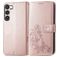 Mobigear Clover Samsung Galaxy A14 Hülle Klapphülle Geldbörse - Roségold
