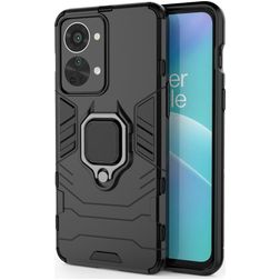 Mobigear Armor Ring OnePlus Nord 2T 5G Hülle Hardcase Backcover Stoßfest mit Ringhalter - Schwarz