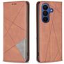 Mobigear Rhombus Slim Samsung Galaxy S26 Hülle Klapphülle - Braun