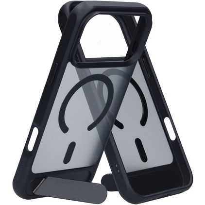 Mobiparts Hardcover iPhone 18 Pro Max MagSafe Hülle Hardcase Backcover mit Ständer - Satin Black