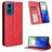Mobigear Sensation Motorola Moto G04 Hülle Klapphülle Geldbörse - Rot