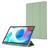 Mobigear Tri-Fold Gel Samsung Galaxy Tab A9 Plus (2023) Hülle TPU,Kunstleder Klapphülle + Stifthalter - Grün