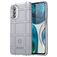 Mobigear Rugged Shield Motorola Moto G52 Hülle Flexibles TPU Backcover Stoßfest - Grau