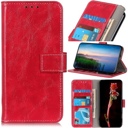 Mobigear Basic Samsung Galaxy A90 Hülle Klapphülle Geldbörse - Rot