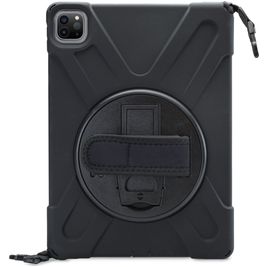 Xccess Survivor All-round iPad Pro 12.9 Zoll (2018) Hülle Kunststoff,Silikon Backcover + Schulterträger + Ständer - Schwarz