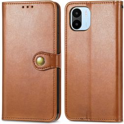 Mobigear Snap Button Xiaomi Redmi A1 4G Hülle Klapphülle Geldbörse - Braun