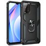 Mobigear Armor Ring Xiaomi Redmi 9T Hülle Hardcase Backcover Stoßfest mit Ringhalter - Schwarz