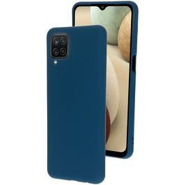Mobiparts Samsung Galaxy A12 Silikon Hülle Backcover - Blueberry Blue