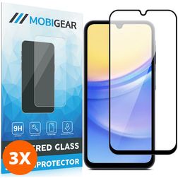 Mobigear Premium Samsung Galaxy M15 Panzerglas Gehärtetes Glas Displayschutz - Hüllenfreundlich (3er Pack)