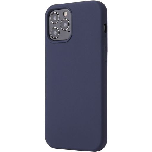 Mobigear Rubber Touch iPhone 12 Silikon Hülle Backcover - Dunkelblau
