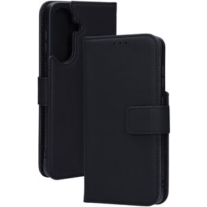 Mobiparts Wallet Samsung Galaxy A37 Hülle Echtes Leder Klapphülle Geldbörse - Schwarz