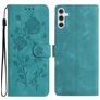 Mobigear Flowers Samsung Galaxy A17 Hülle Klapphülle Geldbörse - Grün
