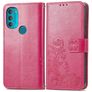 Mobigear Clover Motorola Moto G71 5G Klapphülle Portemonnaie - Magenta