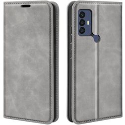 Mobigear Retro Slim TCL 305 Hülle Klapphülle Geldbörse - Grau