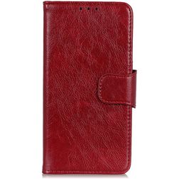 Mobigear Classy HTC Desire 21 Pro Hülle Klapphülle Geldbörse - Rot