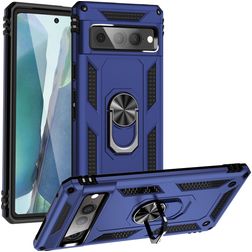 Mobigear Armor Ring Google Pixel 7 Pro Hülle Hardcase Backcover Stoßfest mit Ringhalter - Blau