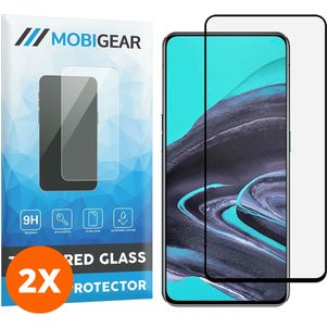 Mobigear Premium OPPO Reno Z Panzerglas Gehärtetes Glas Displayschutz - Hüllenfreundlich - Schwarz (2er Pack)