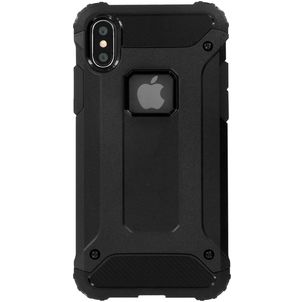 Mobiparts Rugged Shield iPhone X Hülle Hardcase Backcover Stoßfest - Schwarz