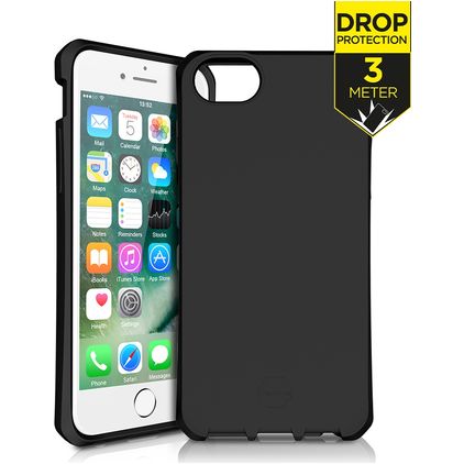 ITSkins SpectrumSolid iPhone 8 Hülle Flexibles TPU Backcover Stoßfest - Plain Black