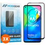 Mobigear Premium Motorola Moto G8 Power Panzerglas Gehärtetes Glas Displayschutz - Hüllenfreundlich - Schwarz (3er Pack)