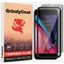 GrizzlyCoat Easy Fit AntiSpy iPhone 8 Panzerglas Gehärtetes Glas Displayschutz Privacy - Hüllenfreundlich + Applikator