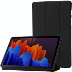 Mobigear Tri-Fold Gel Samsung Galaxy Tab S11 TPU / Kunstleder Klapphülle - Schwarz