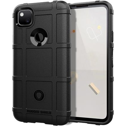 Mobigear Rugged Shield Google Pixel 4a TPU (flexibel) Backcover Shockproof - Schwarz