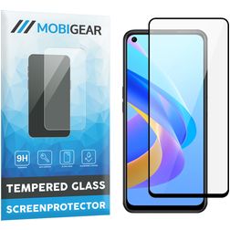 Mobigear Premium OPPO A76 Panzerglas Displayschutz - Hüllenfreundlich - Schwarz