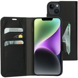 Mobiparts Classic Wallet iPhone 14 Plus Hülle Klapphülle Geldbörse - Schwarz