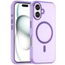 Mobigear Shockproof iPhone 16 MagSafe Hülle Flexibles TPU Backcover - Lila