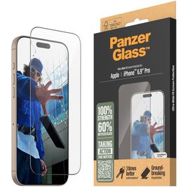 PanzerGlass Ultra-Wide Fit iPhone 16 Pro Max Gehärtetes Glas Displayschutz - Hüllenfreundlich